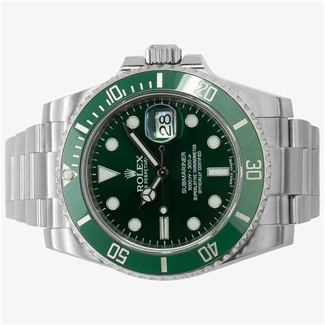 rolex submariner oyster perpetual hulk green|pre owned rolex hulk.